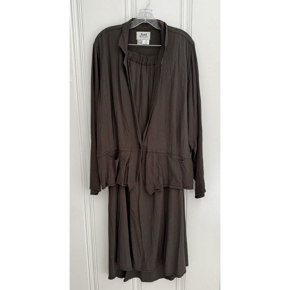 Flax Brown Skirt Set